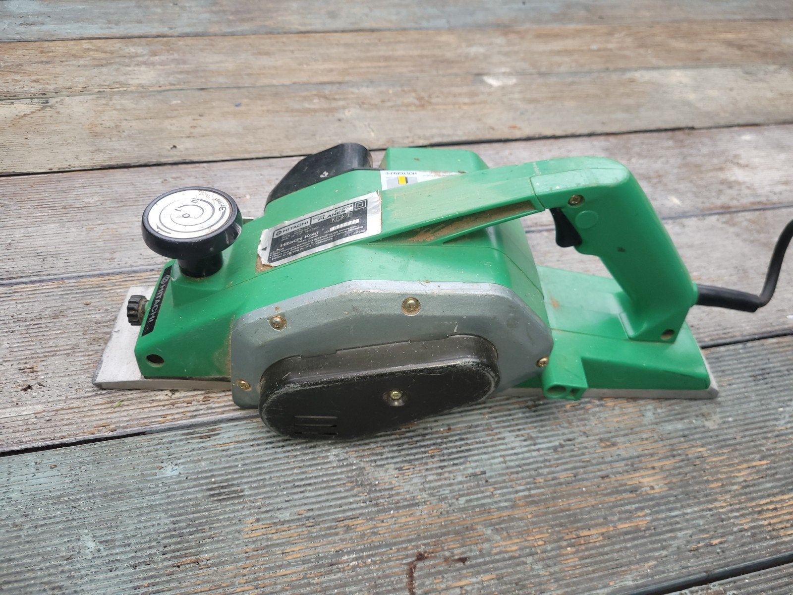 Hitachi F-30A Schaafmachine 92mm met metalen koffer, Ophalen of Verzenden, Gebruikt, Overige typen