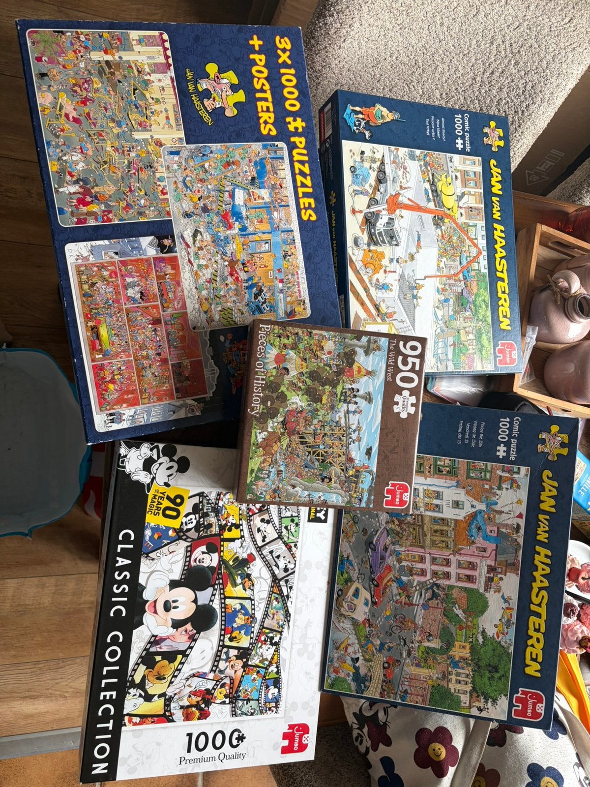 Puzzels oa. Jan van haasteren, Hobby en Vrije tijd, Ophalen, 500 t/m 1500 stukjes, Zo goed als nieuw, Legpuzzel