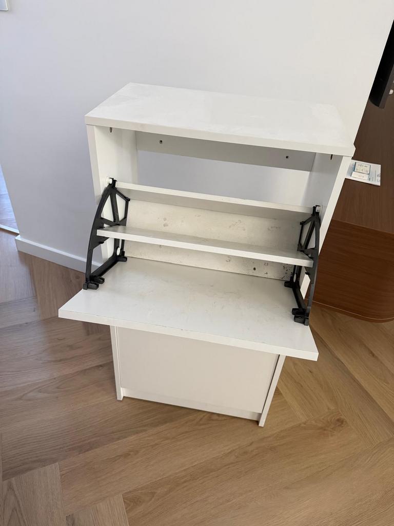 Witte schoenenkast met 2 vakken, Huis en Inrichting, Kasten | Schoenenkasten, Ophalen of Verzenden, Gebruikt