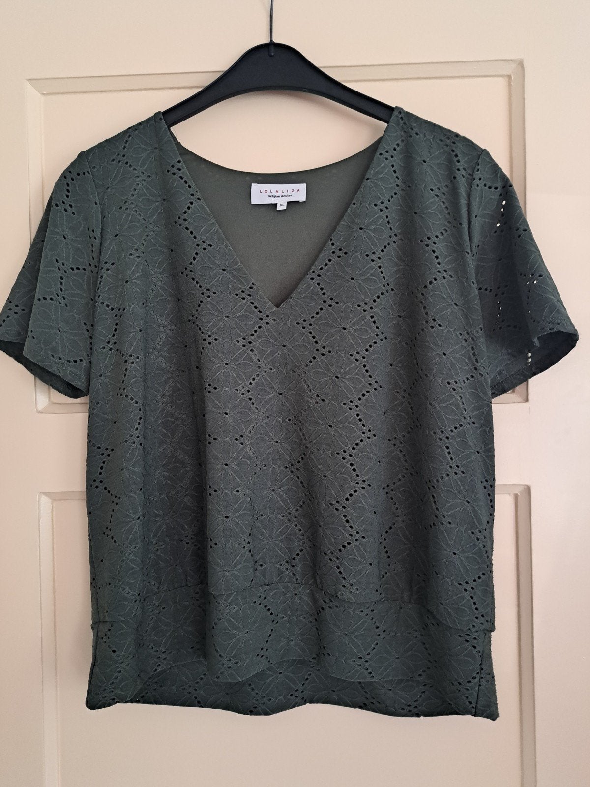 Lolaliza XL groen., Maat 46/48 (XL) of groter, Ophalen of Verzenden, Zo goed als nieuw, Korte mouw