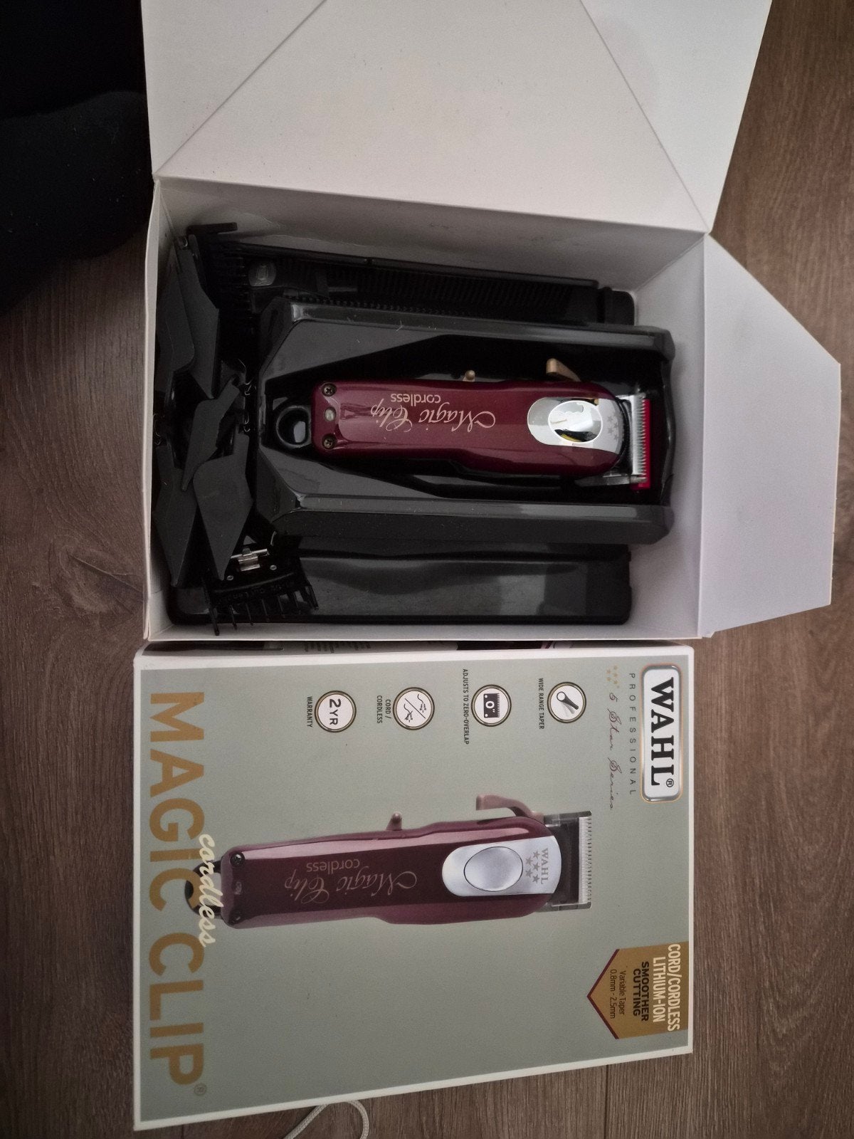 Wahl Magic Clip Cordless Tondeuse - Compleet, Ophalen of Verzenden, Zo goed als nieuw, Haarverzorging