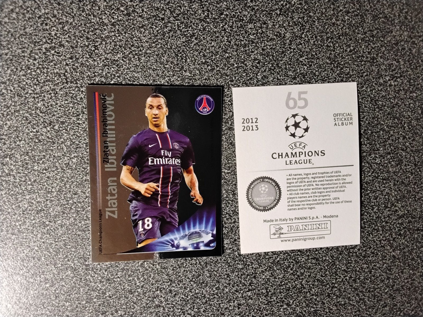 Panini Sticker Zlatan Ibrahimovic Champions League 2012/13, Verzamelen, Ophalen of Verzenden, Zo goed als nieuw, Buitenlandse clubs