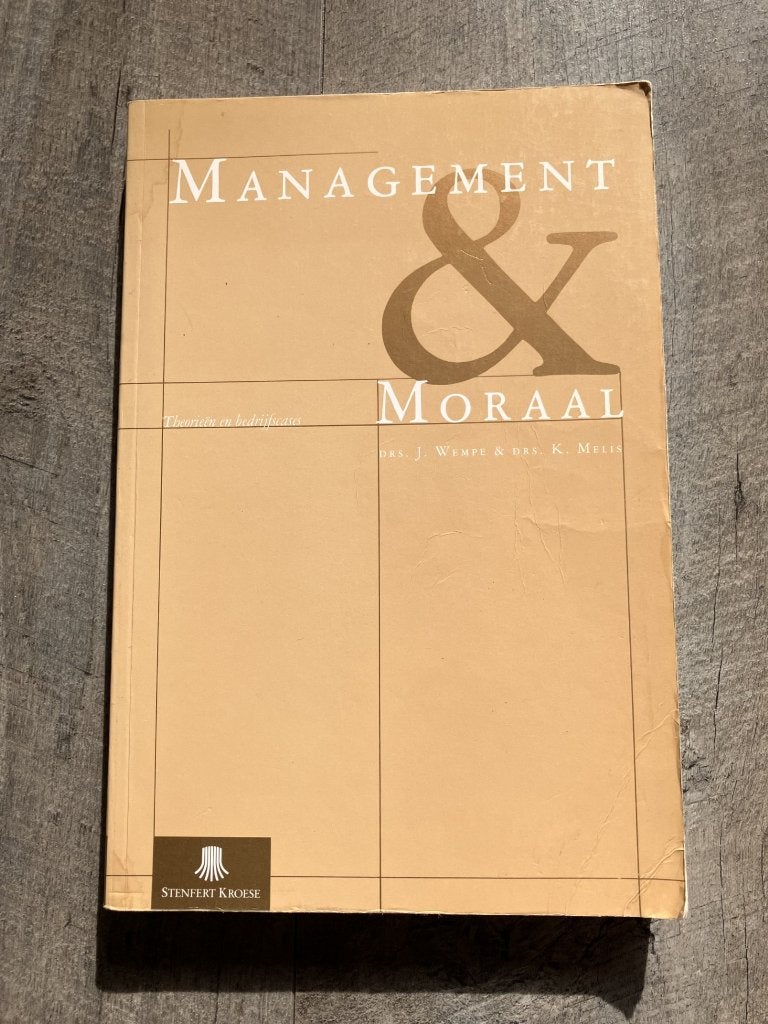 Management & Moraal, Ophalen of Verzenden, Zo goed als nieuw, Management