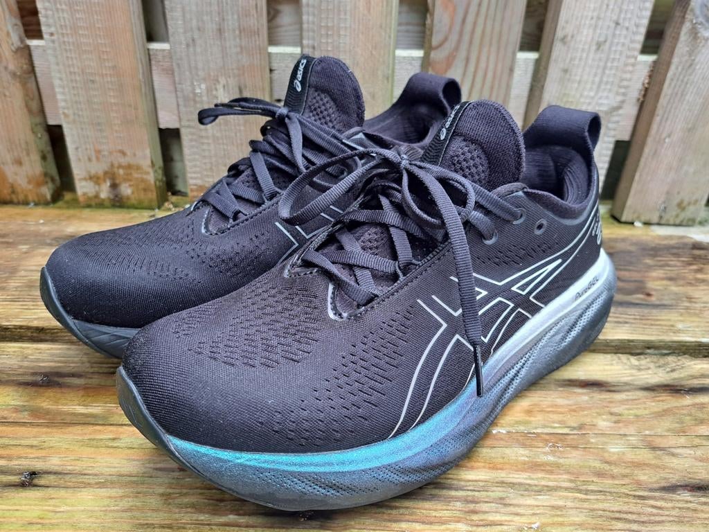 Zwarte Asics Gel Nimbus 25 maat 42, Zwart, Ophalen of Verzenden, Sneakers of Gympen, Gedragen