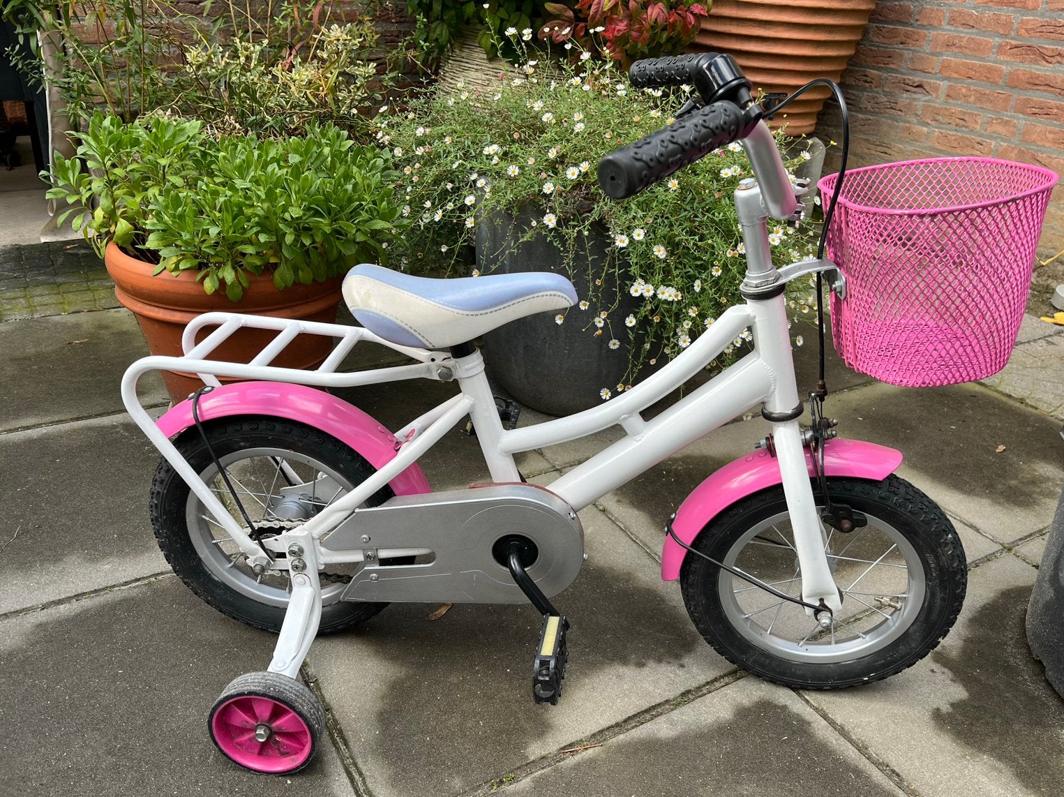 Kinderfiets, Terugtraprem, Zijwieltjes, Gebruikt, Ophalen of Verzenden