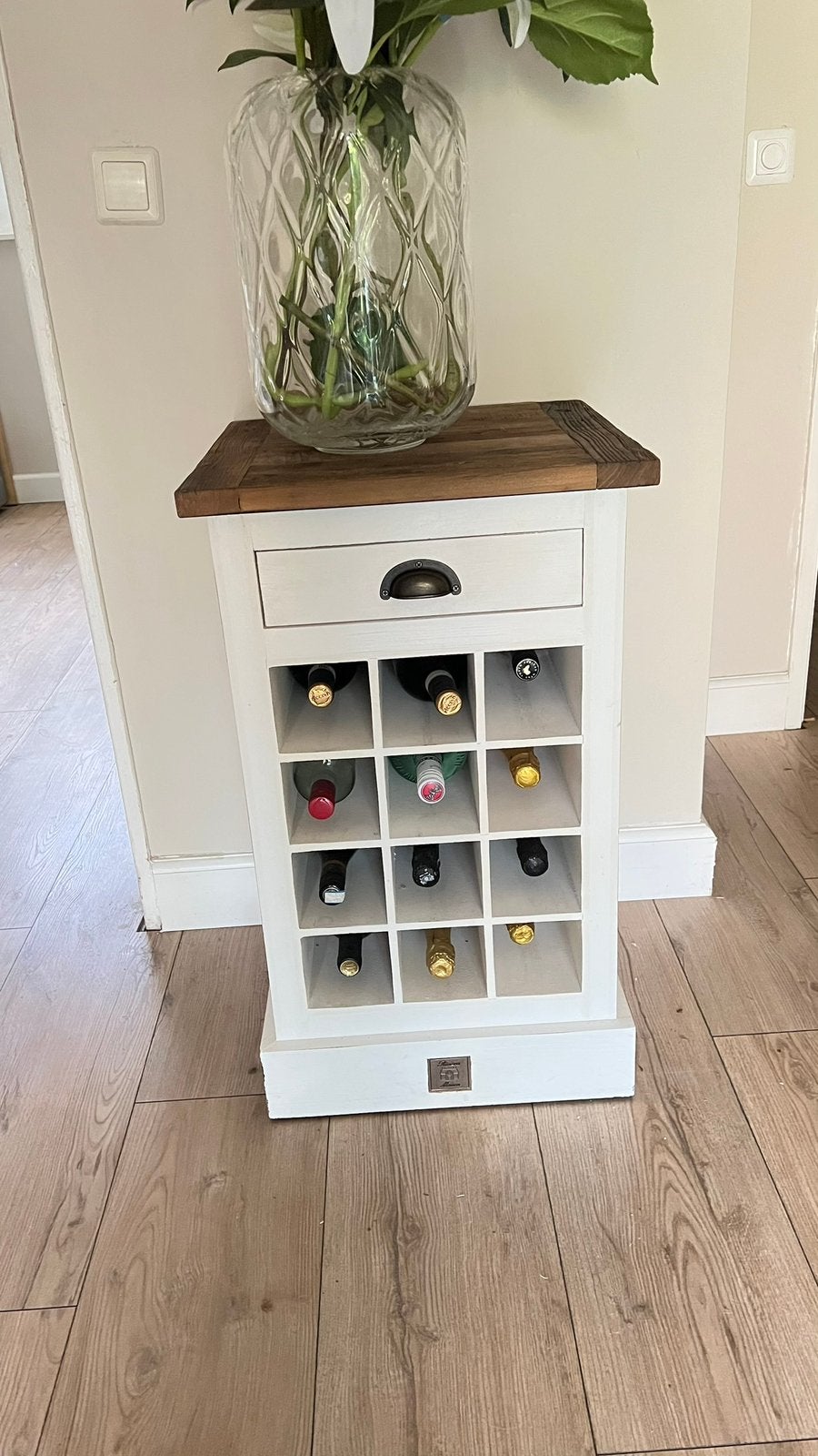Origineel Rivièra Maison wijnkastje, Huis en Inrichting, Woonaccessoires | Wijnrekken, Ophalen, Gebruikt, Hout, 50 tot 75 cm