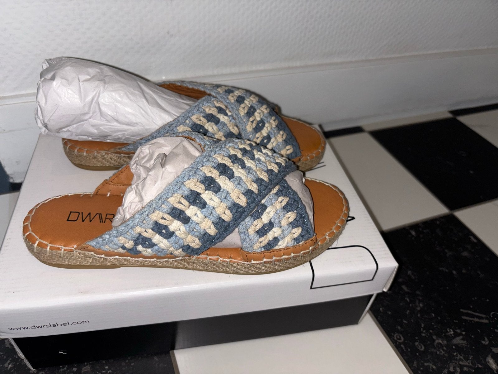 Nieuwe DWRS blauwe slippers - Maat 38, Ophalen of Verzenden, Nieuw, Blauw, Slippers