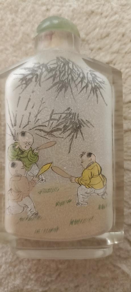 Chinese schilderkunst Snuff flesjes  binnenkant geschilderd, Antiek en Kunst, Ophalen of Verzenden