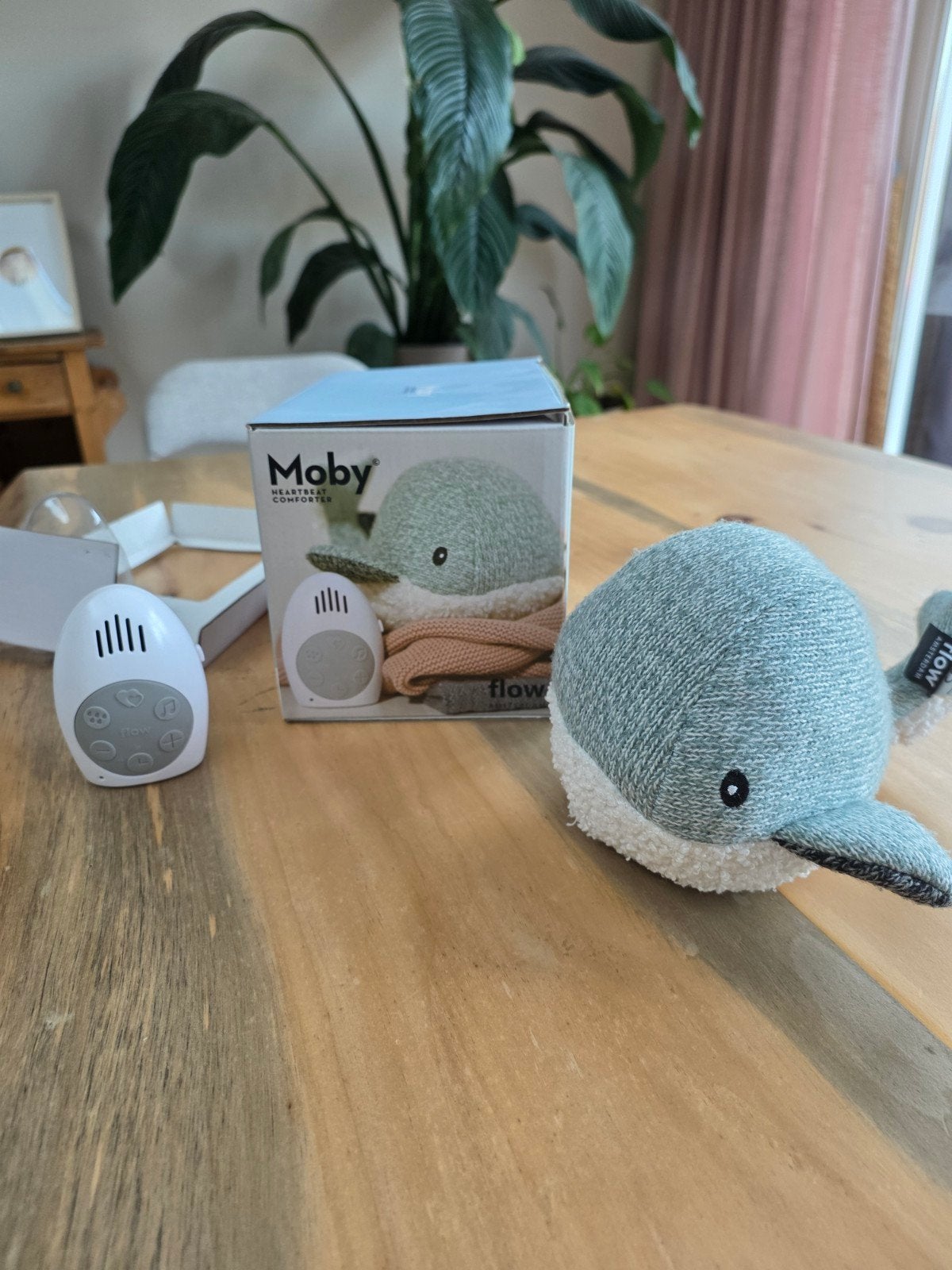 Moby Heartbeat Comforter - Walvis Knuffel met Geluid, Kinderen en Baby's, Ophalen of Verzenden, Zo goed als nieuw, Overige typen
