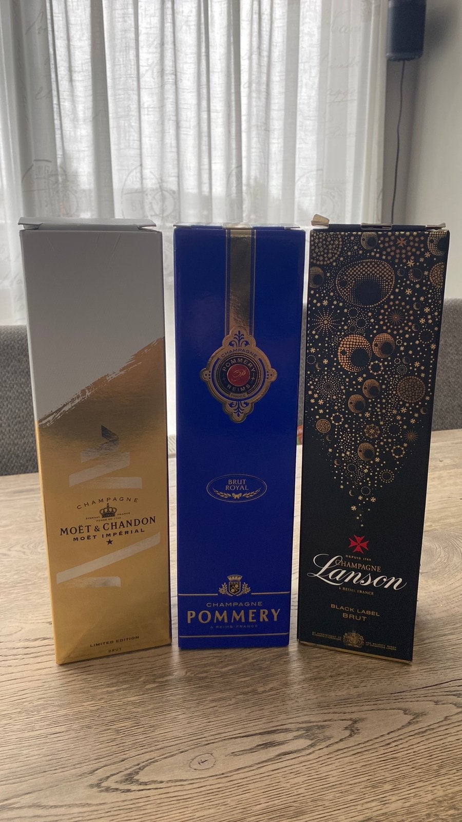 3 flessen champagne, Frankrijk, Nieuw, Ophalen of Verzenden, Champagne