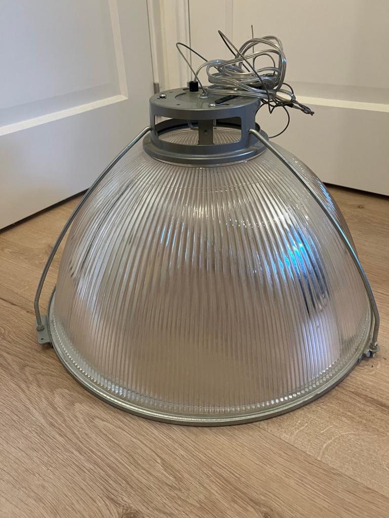 Eikelenboom Amsterdam ‘Refraktor’ design hanglamp - Ø55cm, Ophalen, Gebruikt, Glas, Industrieel