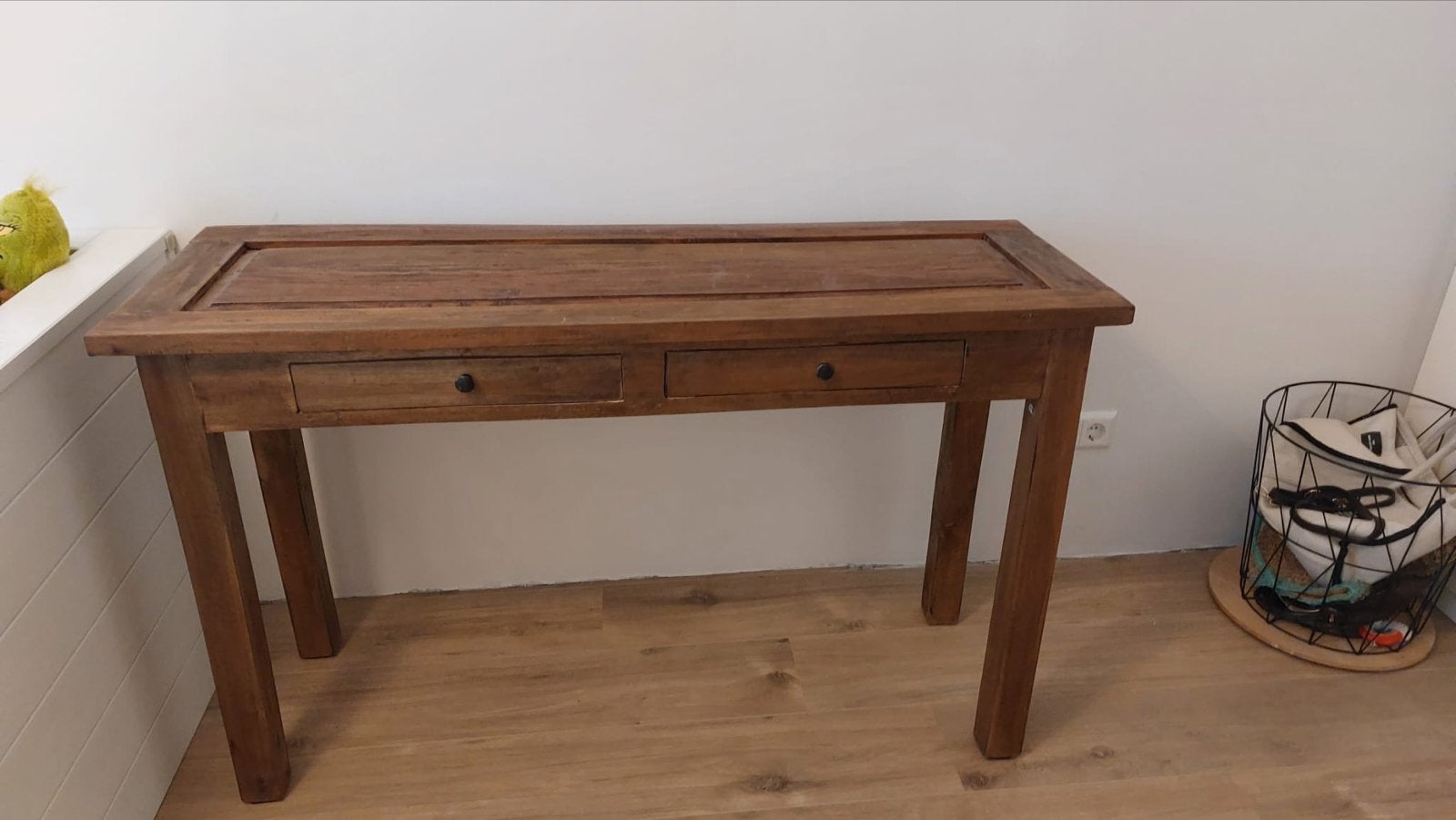 Houten sidetable / console tafel met lades, Huis en Inrichting, Ophalen, Gebruikt, 75 cm of meer, Rechthoekig