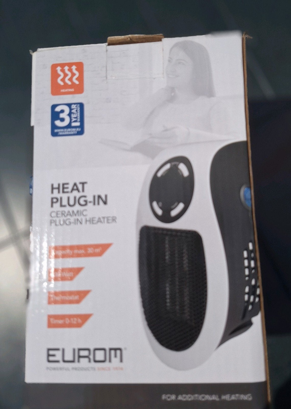 Eurom plug-in ventilatorkachel, Caravans en Kamperen, Ophalen of Verzenden, Nieuw
