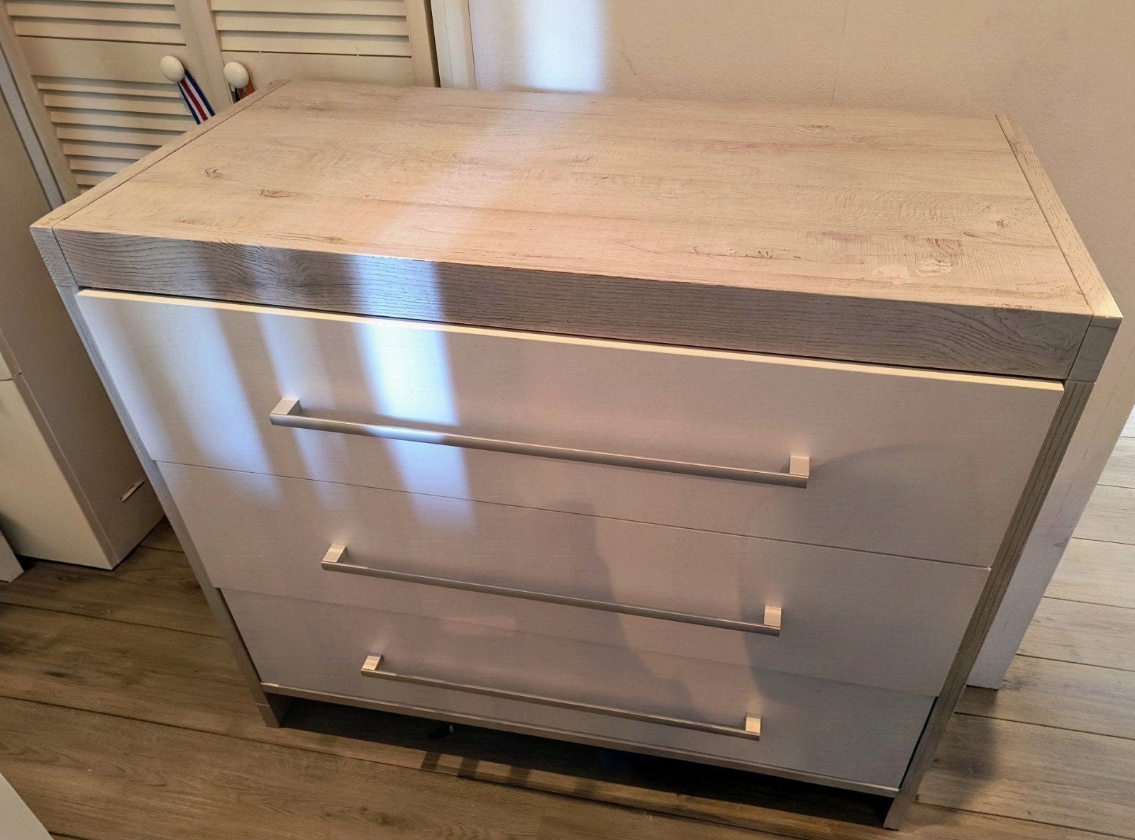 mooie kinderkamer, wit met houtlook, Ophalen, 50 tot 70 cm, 100 cm of meer, 90 tot 105 cm