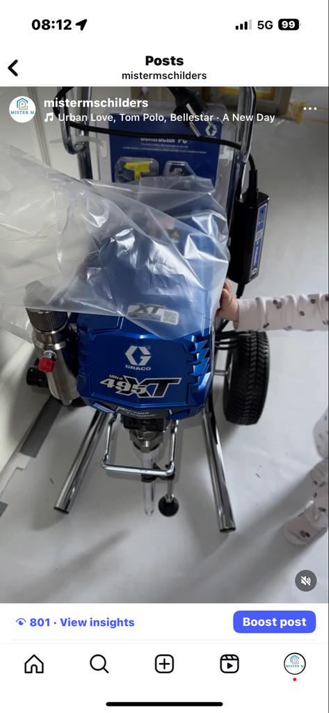 Nieuwe Graco Hi-boy 495 XT Verfspuit - Ongebruikt!, Doe-het-zelf en Verbouw, Schildersmaterialen, Nieuw, Verfspuit of Verfpomp