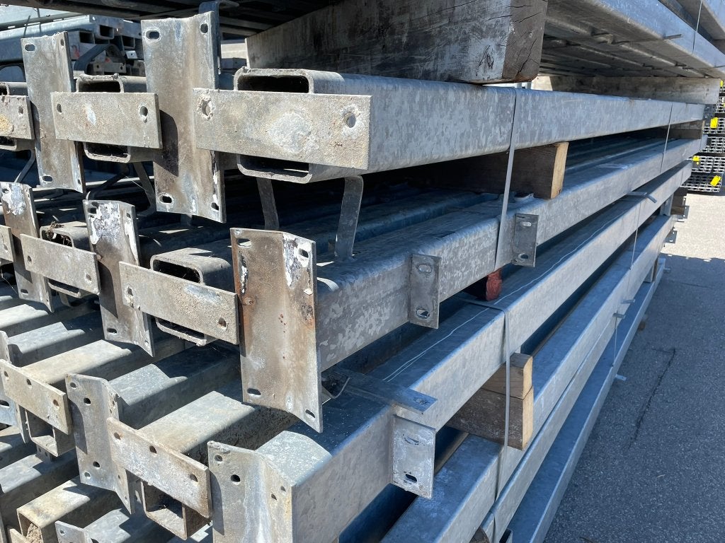Kokerprofielen 100x100x3mm | Lengte: 4570 mm, Doe-het-zelf en Verbouw, Metalen, Ophalen, Gebruikt, IJzer