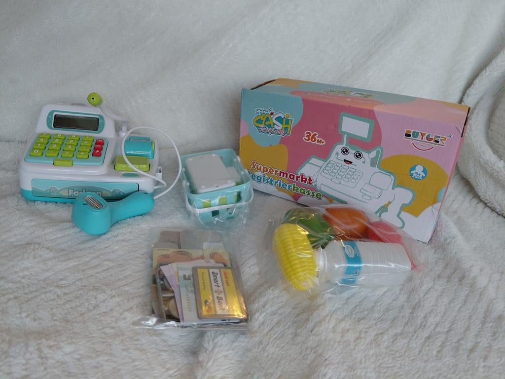 Kinderkassa met scanner en accessoires - Werkt op batterijen, Kinderen en Baby's, Ophalen of Verzenden, Nieuw, Overige typen