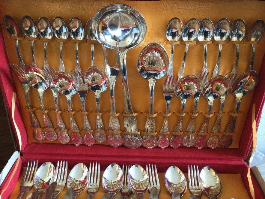 Super Inox bestekcassette, 51-delig, vintage, Ophalen