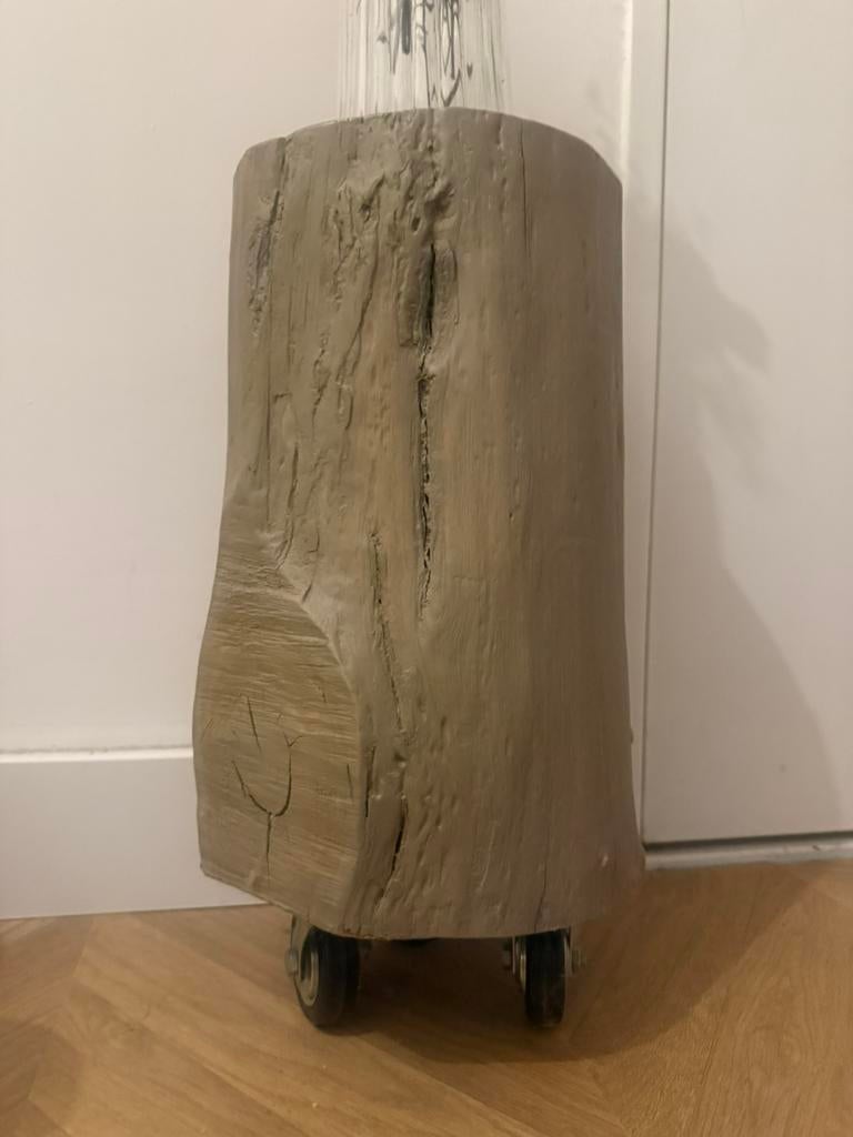 Boomstam bijzet tafel, Huis en Inrichting, Ophalen of Verzenden, Gebruikt