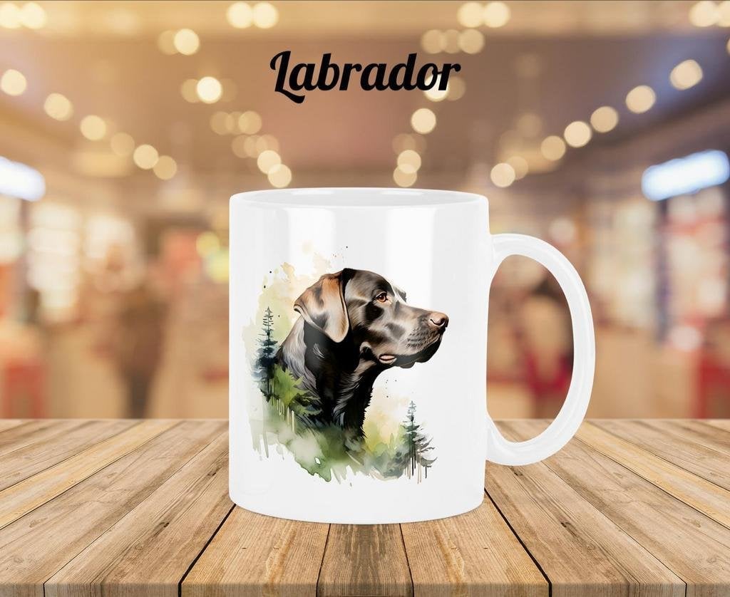 Labrador profiel mok, Verzenden, Nieuw, Overige stijlen, Kop(pen) en/of Schotel(s)