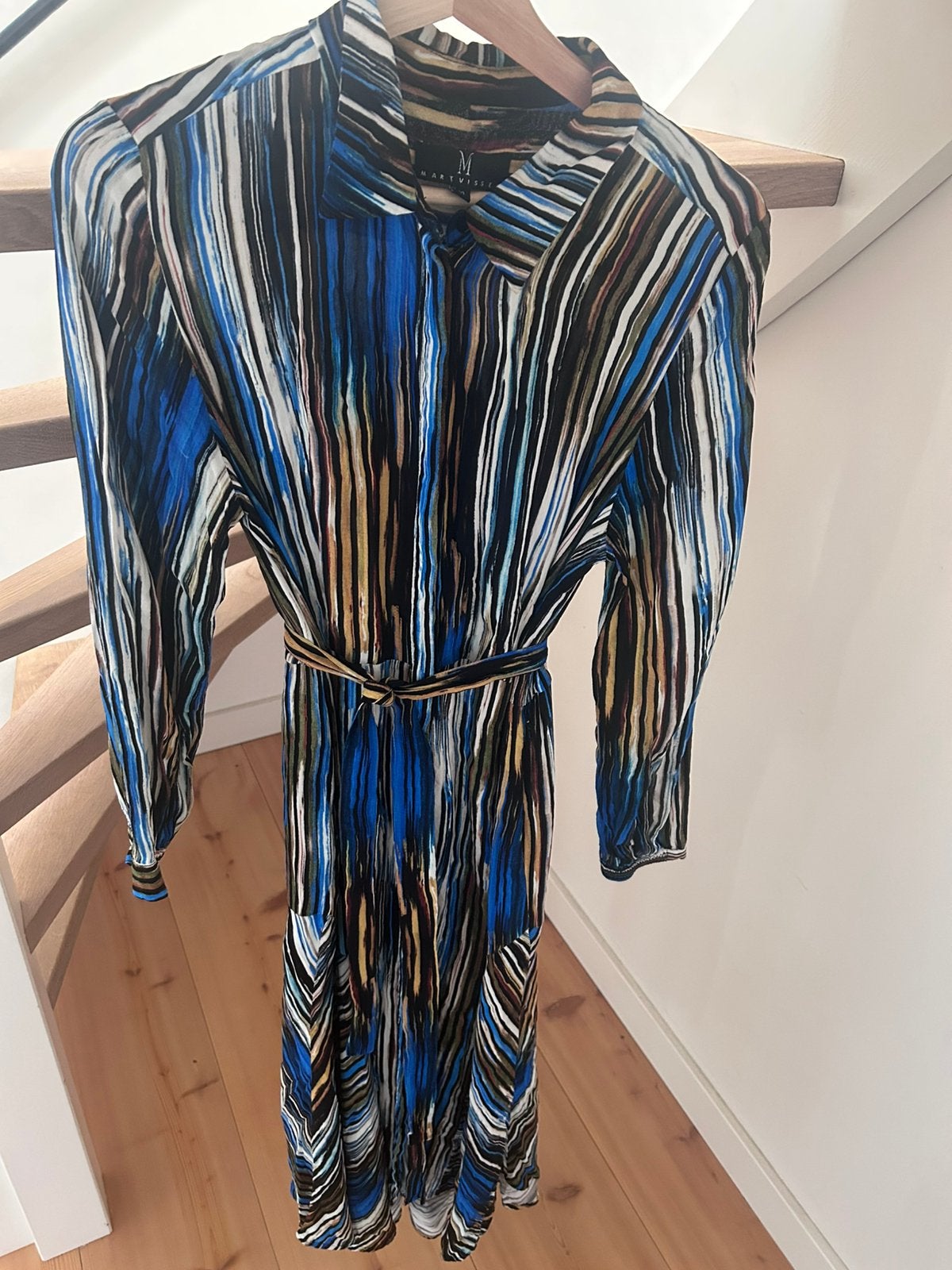 Mart Visser jurk lang maat 42 XL, Ophalen, Blauw, Maat 42/44 (L), Zo goed als nieuw
