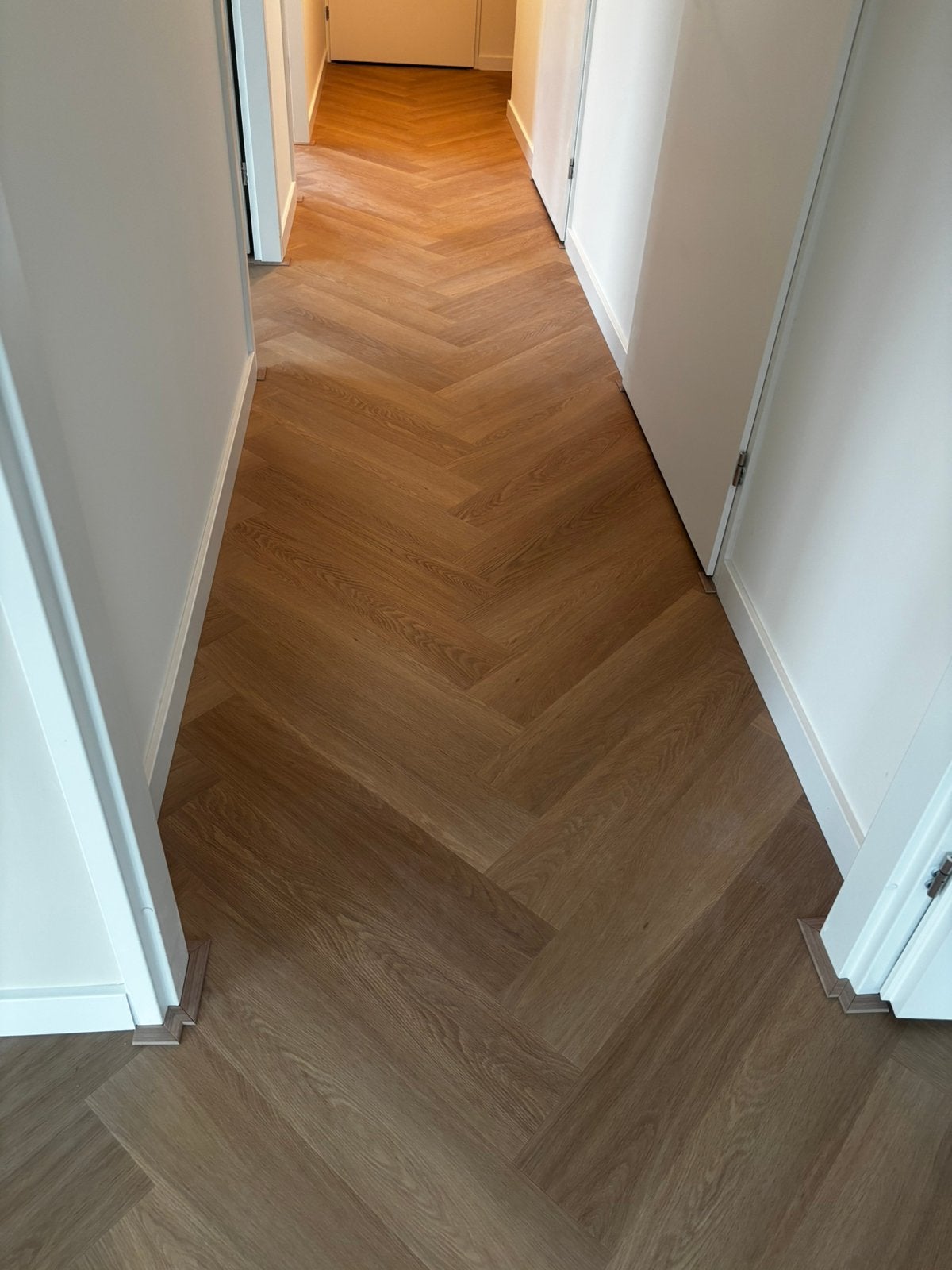 4m2 Floorlife YUP Fulham visgraat click PVC SRC Natural oak, PVC click met 10db ondervloer geintegreerd, Bruin, Nieuw, Minder dan 10 m²