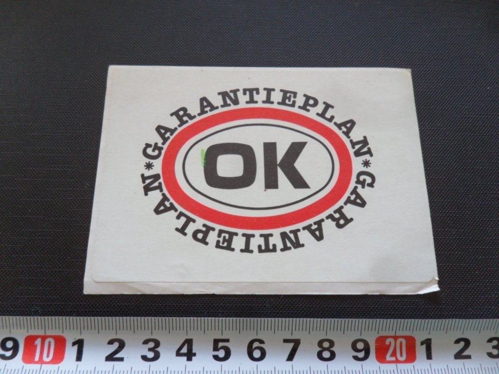 sticker OK garantieplan, Ophalen, Zo goed als nieuw