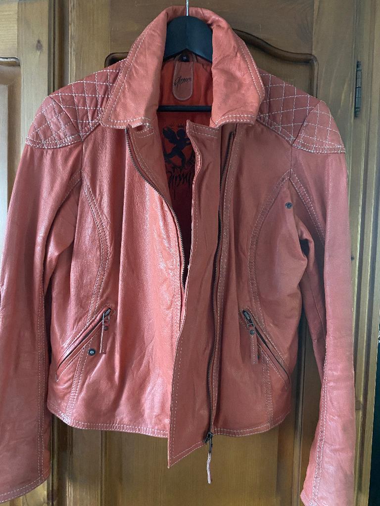 Zgan leren jasje koraal  van GYPSY in maat M, Kleding | Dames, Maat 38/40 (M), Gypsy, Ophalen of Verzenden, Zo goed als nieuw