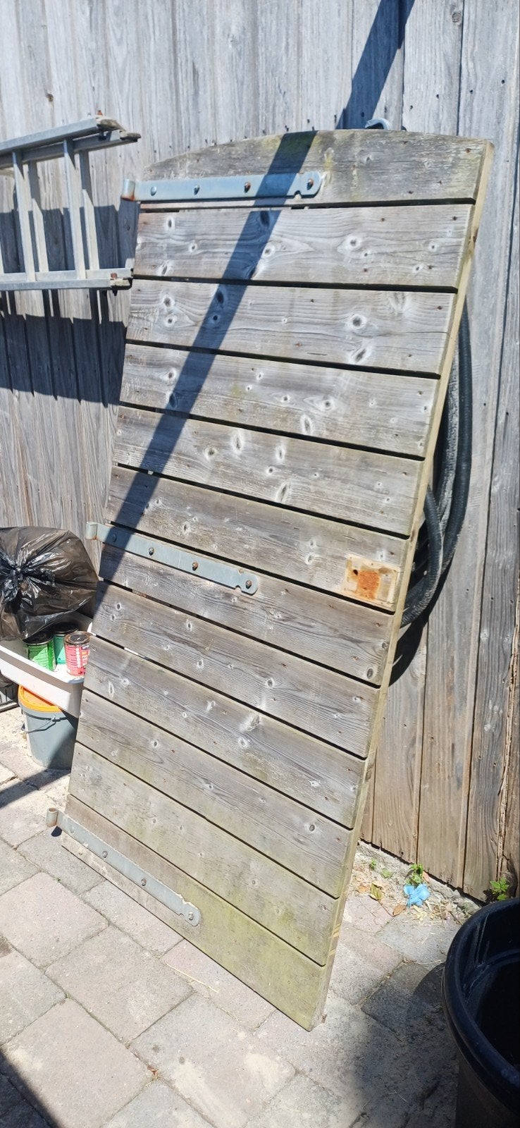 Gratis schutting deur voor paar flesjes La Shouffe, Tuin en Terras, Ophalen, Gebruikt, Hout