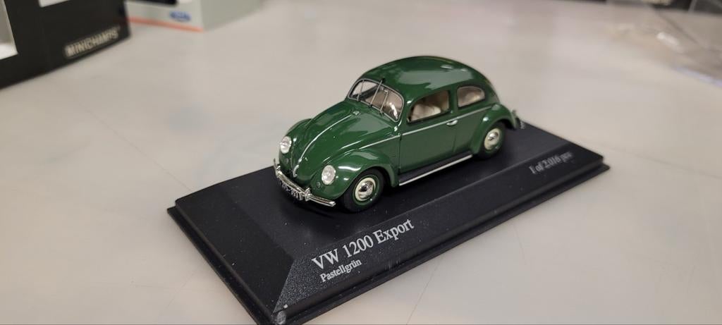 Minichamps 1951 VW kever 1200 Export Green, Ophalen of Verzenden, Zo goed als nieuw, Auto, MiniChamps