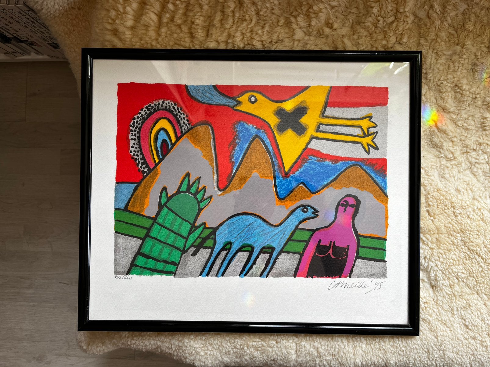 Corneille zeefdruk 1995, origineel, gesigneerd 30x40 cm, Antiek en Kunst, Kunst | Litho's en Zeefdrukken, Ophalen of Verzenden