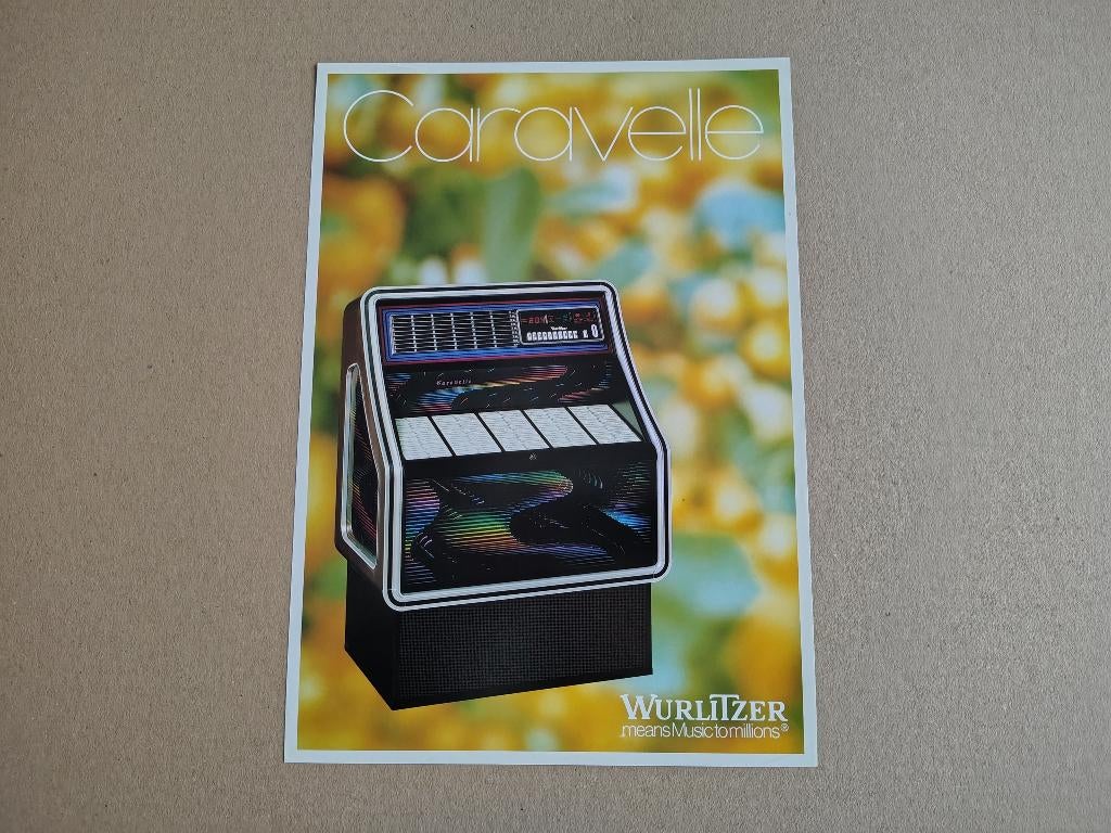 Flyer: Wurlitzer Caravelle (1984) jukebox, Verzenden, Gebruikt, 1950 tot 1960, Seeburg