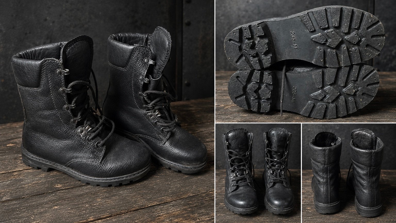 Legerkisten maat 235-M 37,5, Ophalen of Verzenden, Zo goed als nieuw, Zwart, Boots
