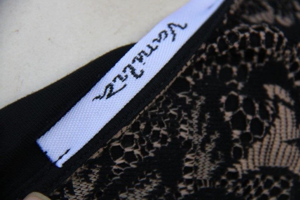 Jurk zwart/ camel Vanilia mt S/M Vaste prijs AANBIEDING, Maat 38/40 (M), Vanilia, Zwart, Ophalen of Verzenden