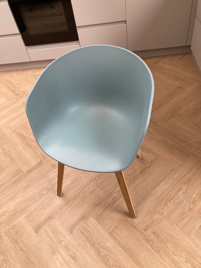 4 eetkamerstoelen van Hay gekocht bij Eijerkamp, Blauw, Zo goed als nieuw, Vier, Modern
