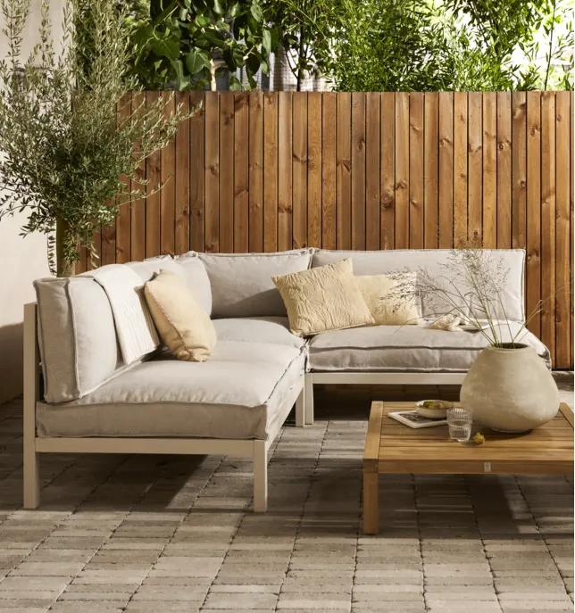 HIDDE complete tuin/pallet kussenset beige (nieuw!), Ophalen, Nieuw