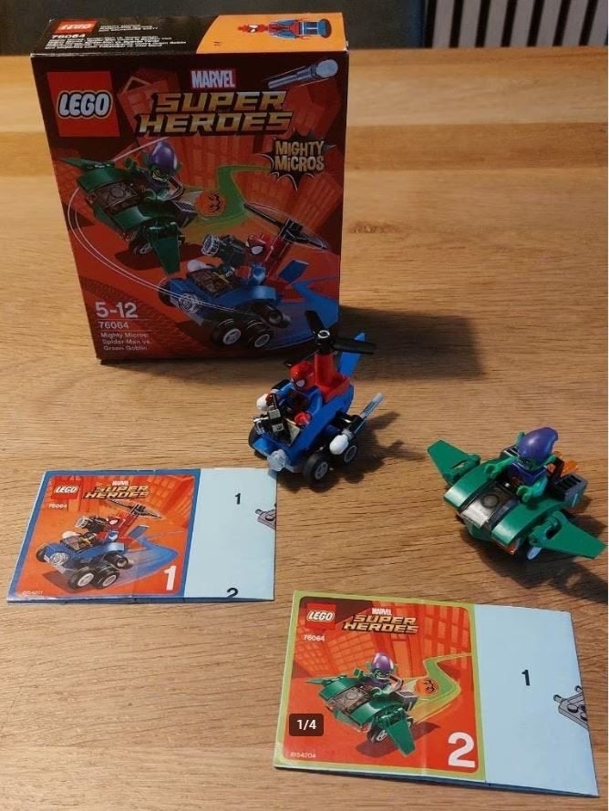 LEGO 76064 Mighty Micros: Spider-Man vs Green Goblin Marvel, Compleet, Gebruikt, Marvel, Lego