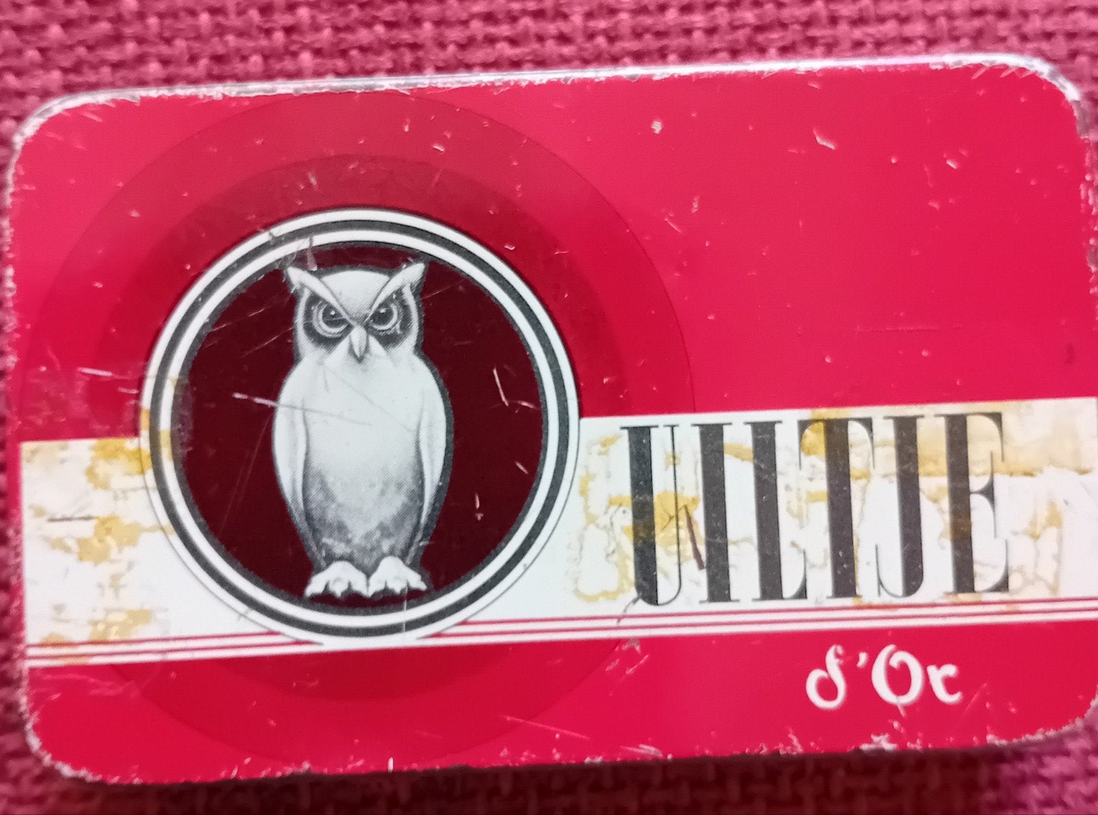 oud UILTJE blikje., Ophalen of Verzenden, Gebruikt, Overige