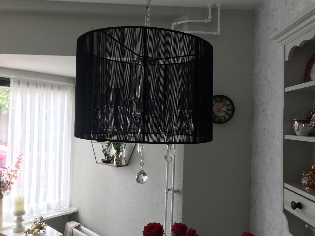 Hanglamp, Huis en Inrichting, Lampen | Hanglampen, Ophalen of Verzenden, Zo goed als nieuw, Metaal, Modern