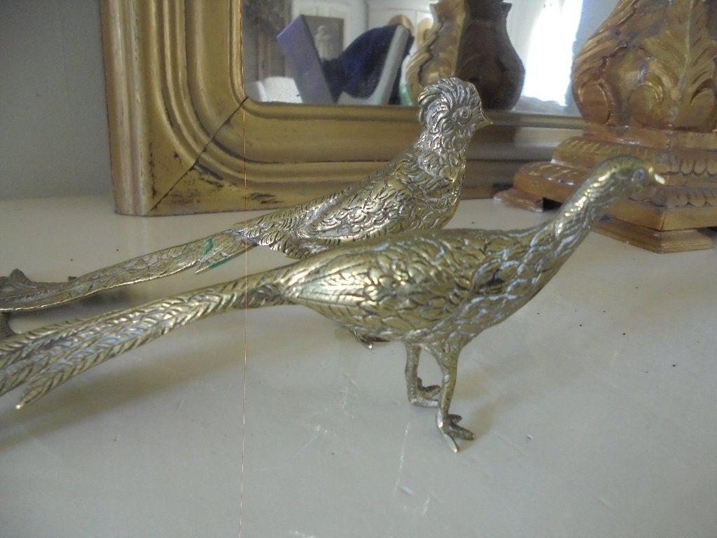 tafelstukken, massief messing, gedetailleerde bewerking, set, Antiek en Kunst, Ophalen of Verzenden, Koper