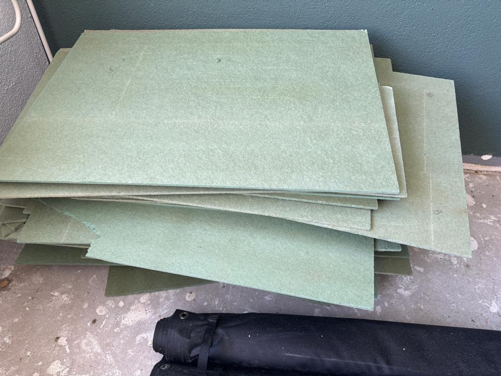 Gebruikte ondervloerplaten - gratis af te halen, Ophalen, Overige materialen, Gebruikt, 50 tot 150 cm