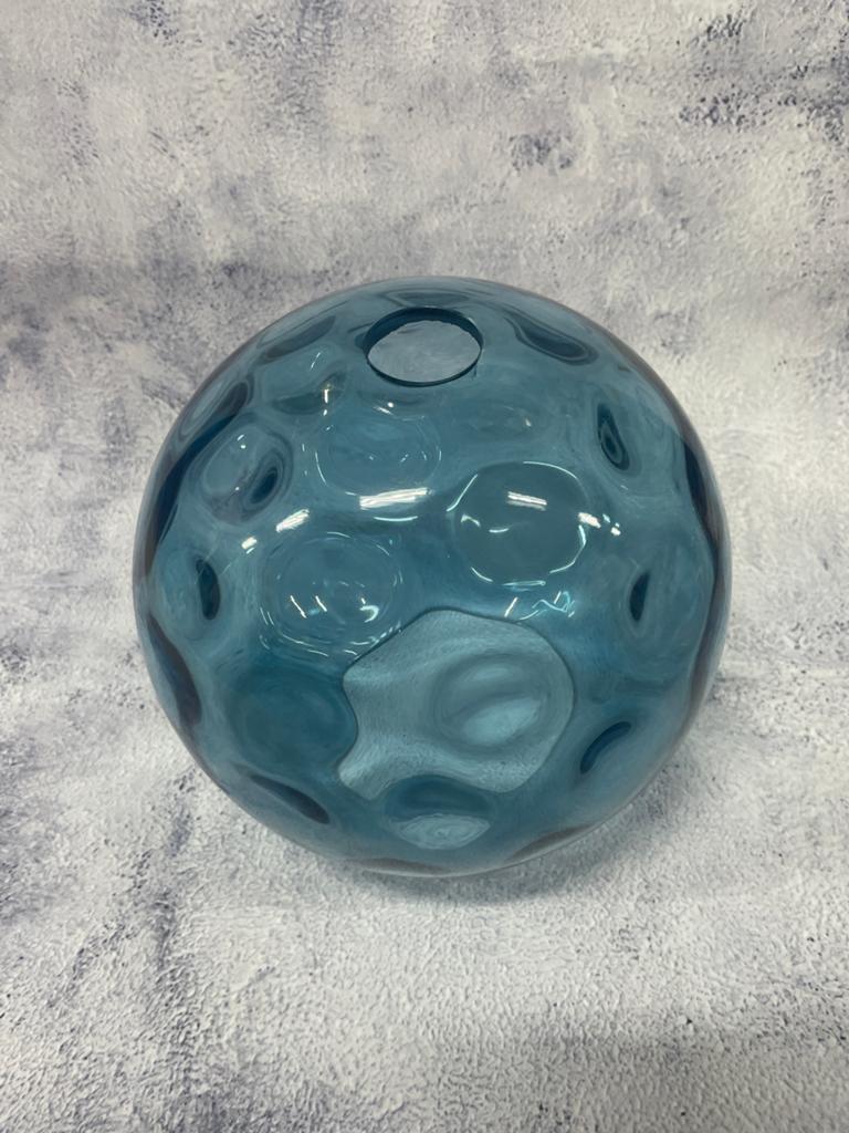 Made Ilaria Hanglamp Glazen Bol Blauw 20 cm, Ophalen of Verzenden, Zo goed als nieuw, Glas, Minder dan 50 cm