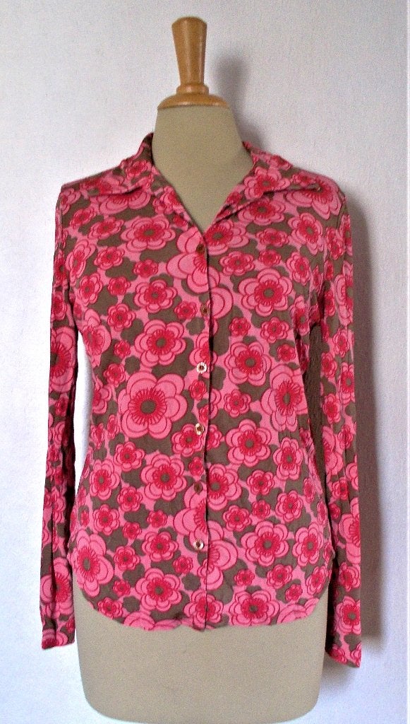 Fleurig bloemen stretch print blousje/top van Kookai! M/2, Verzenden, Nieuw, Maat 38/40 (M), Roze