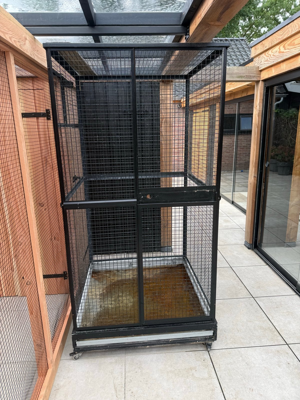 Vogelkooi, Dieren en Toebehoren, Ophalen of Verzenden, Gebruikt, Metaal, Vogelkooi