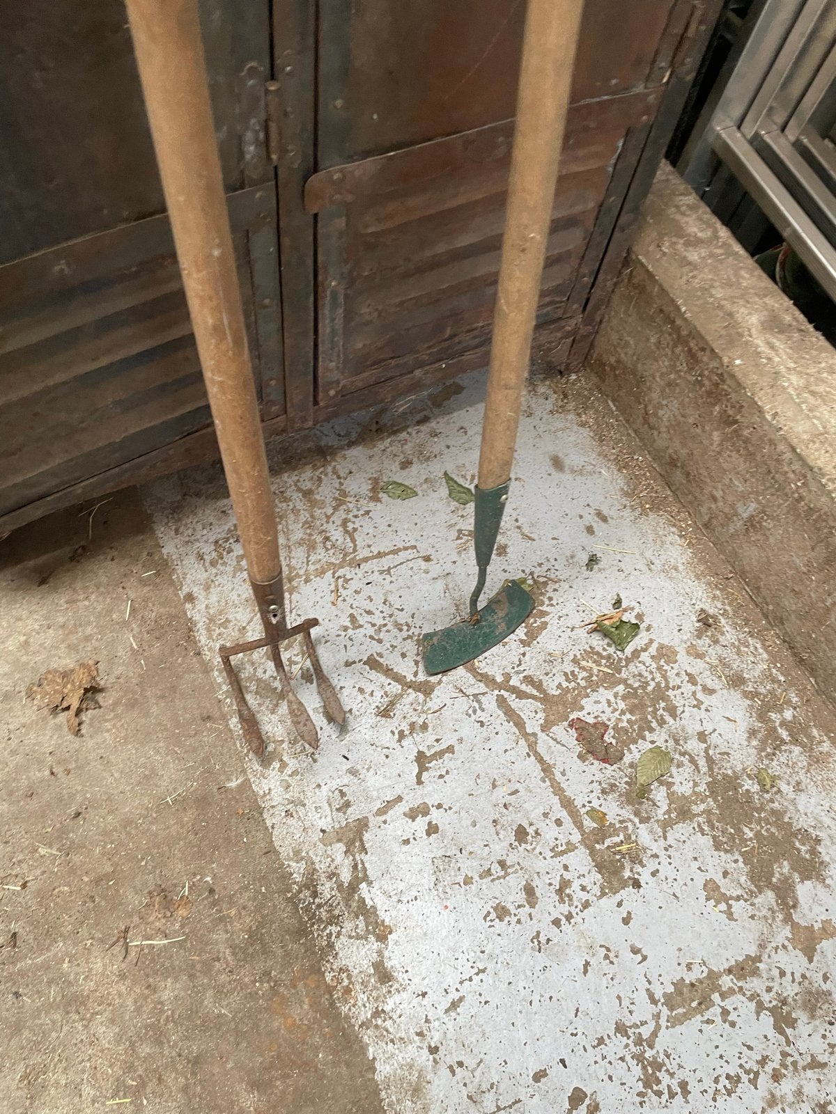 Set van tuingereedschap: schoffel en cultivator, Ophalen, Gebruikt, Schoffel