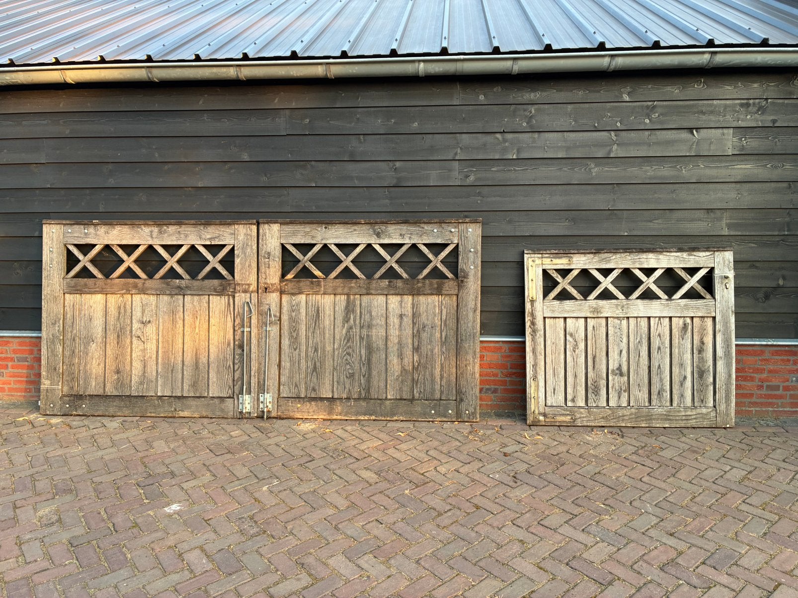 Hardhouten poort, Ophalen, Gebruikt, Hout, Tuinhek