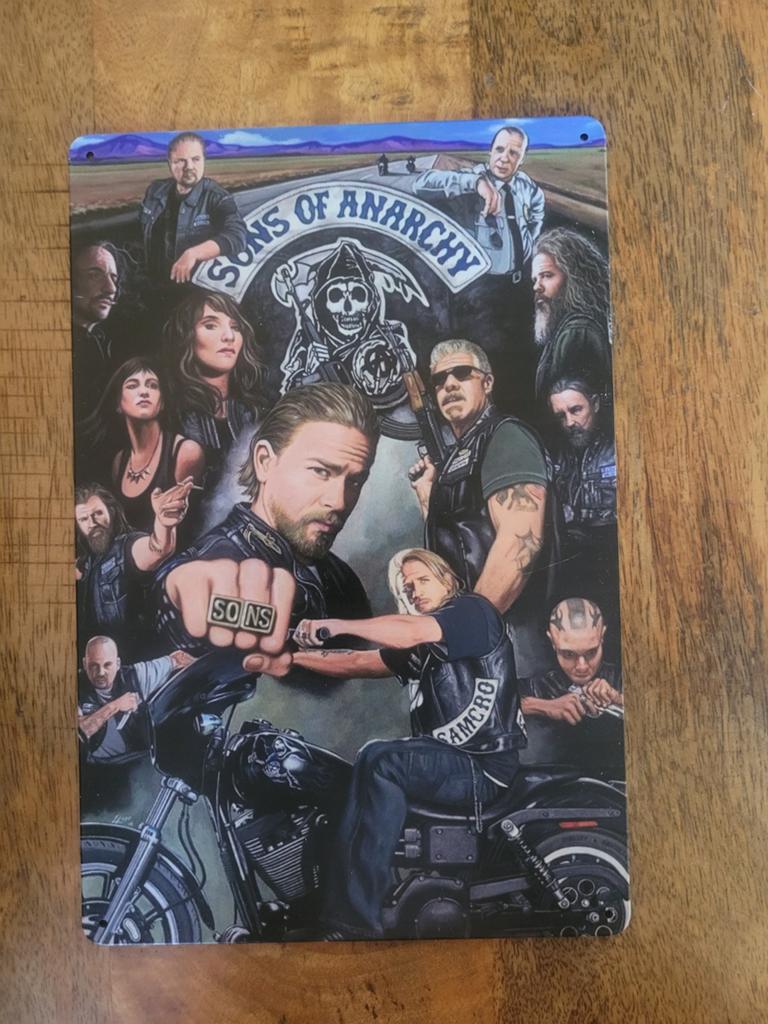 Metalen bordje sons of anarchy, Ophalen of Verzenden