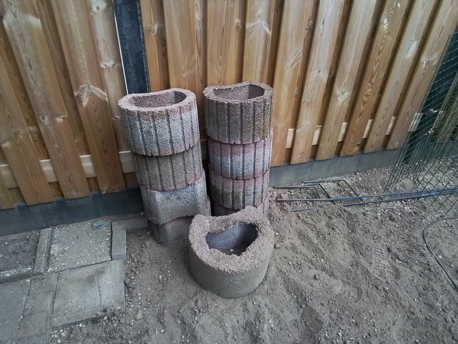 Betonnen bloembakken/plantenringen (gebruikt), Tuin en Terras, Ophalen of Verzenden