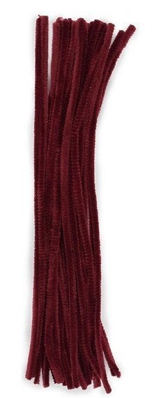 Vaessen Creative chenille draad bordeaux 25 st. d.6mm l.30cm, ., Overige thema's, Nieuw, Ophalen of Verzenden