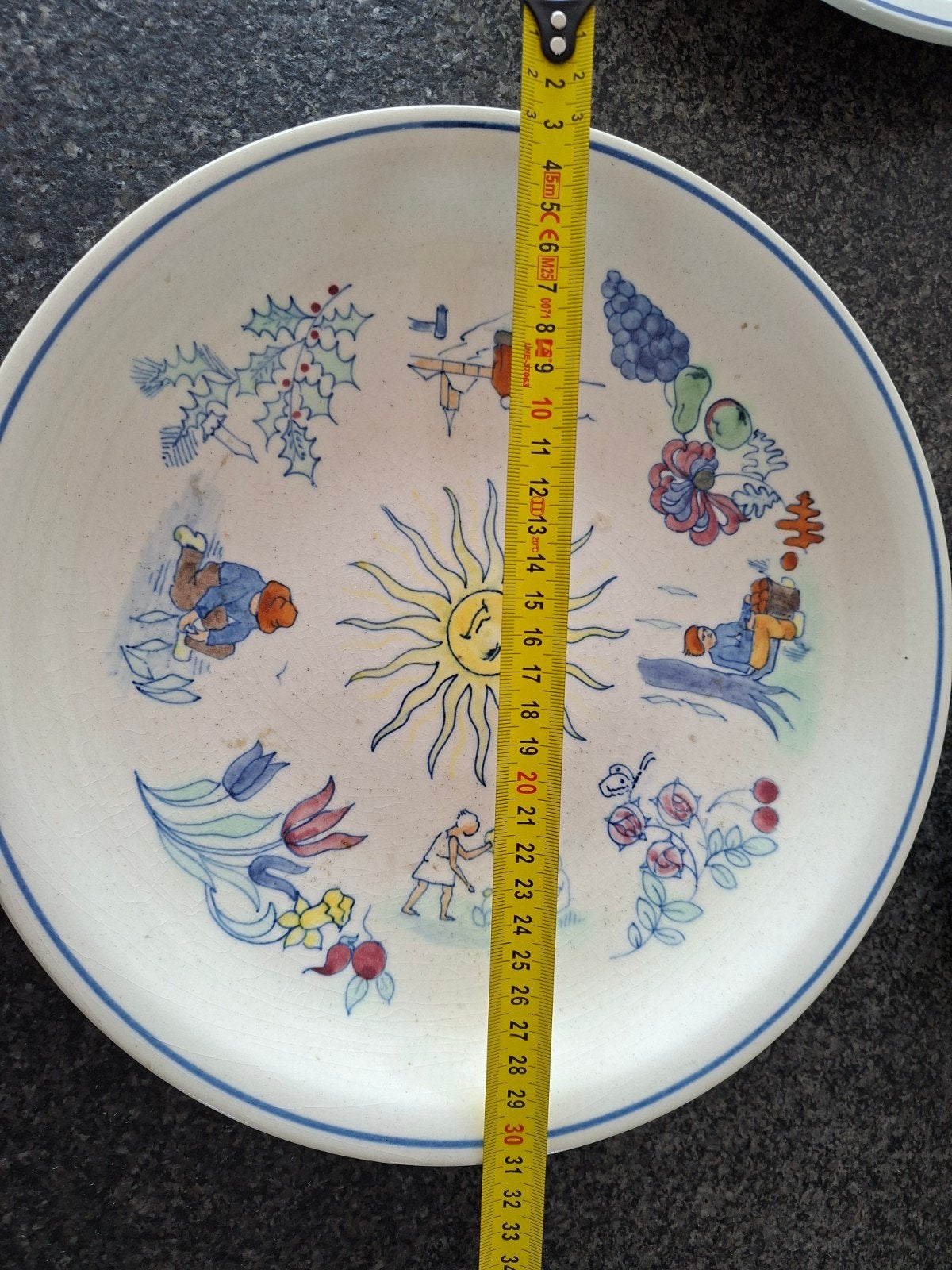 Set vintage wandborden 'De Twaalf Maanden', Ophalen of Verzenden